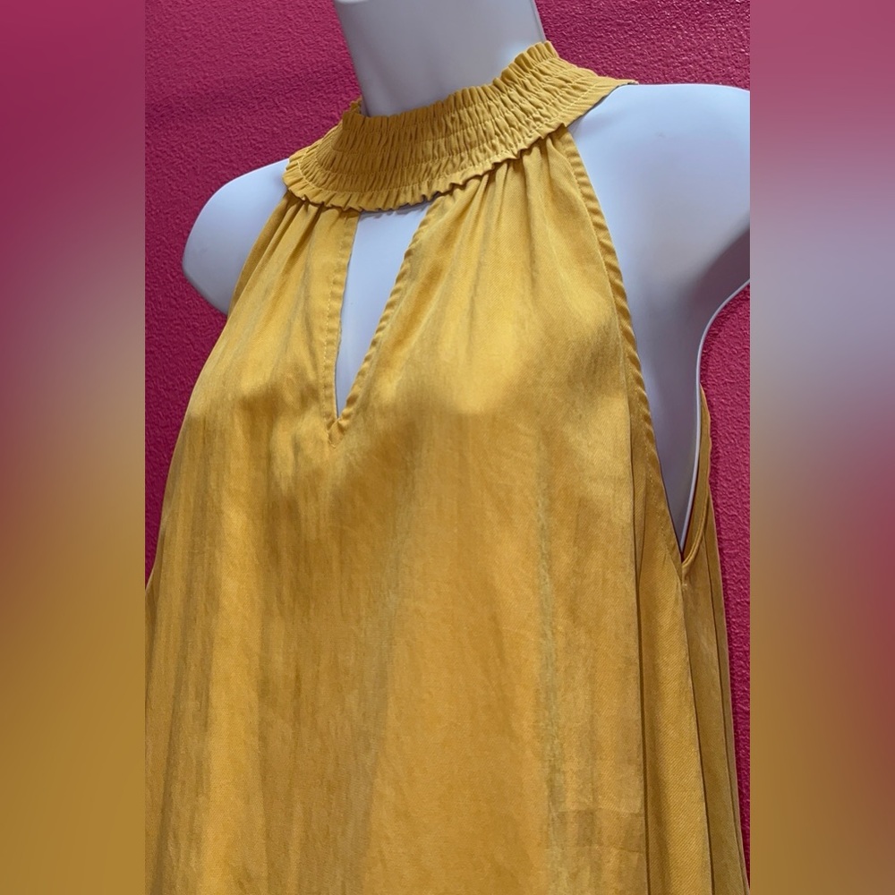 Glam Mustard Halter Dress